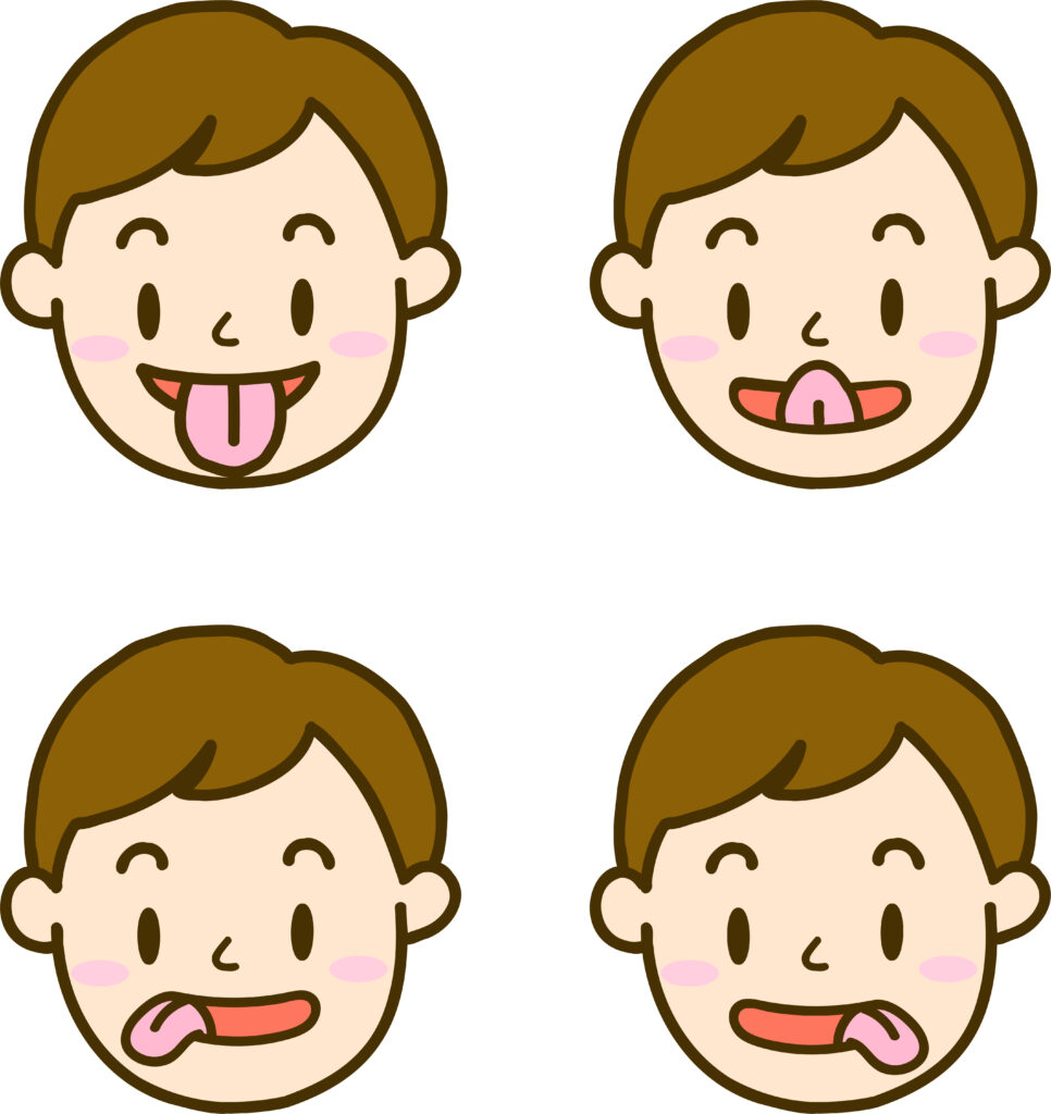 舌のトレーニングのイラスト